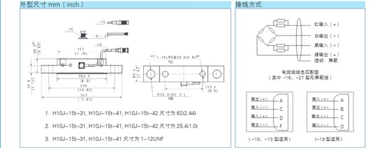 YJ-H10J稱(chēng)重傳感器外形尺寸 YJ-H10J稱(chēng)重傳感器外形尺寸